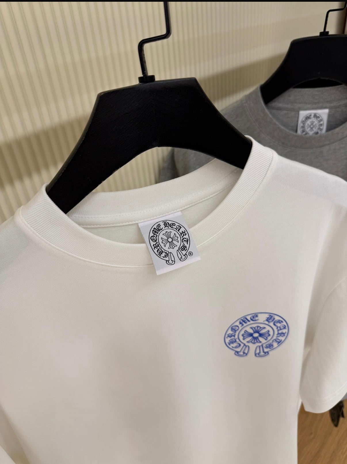 Chrome Hearts Blue Cross Back Print White