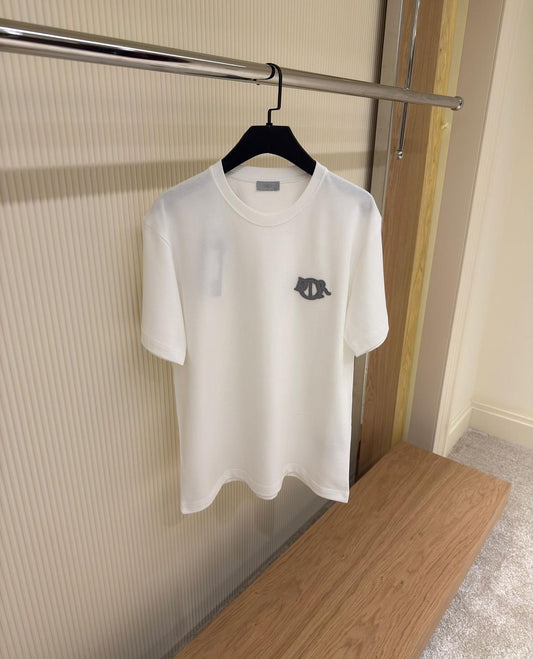 Christian Dior White T-Shirt with Embroidered Eye Logo
