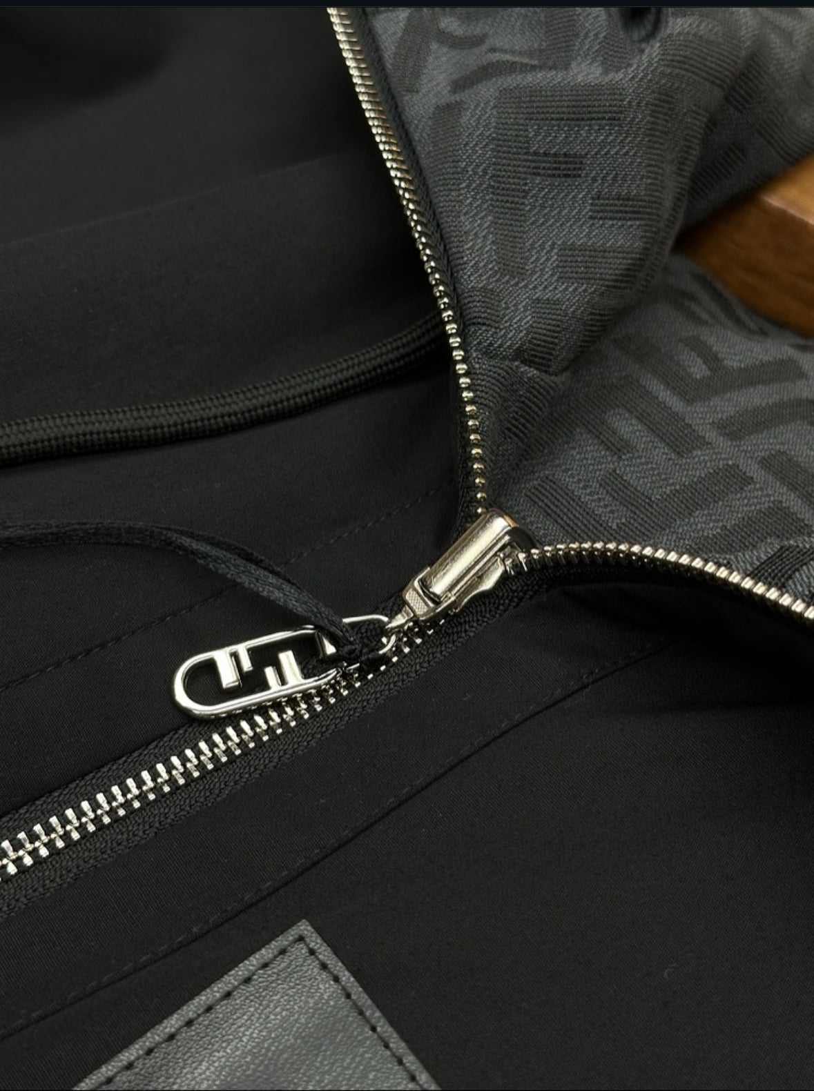 Fendi Reversible Black Windbreaker Jacket