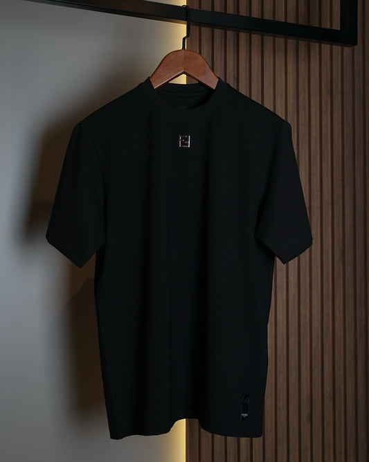 Fendi Black Logo Badge T-Shirt
