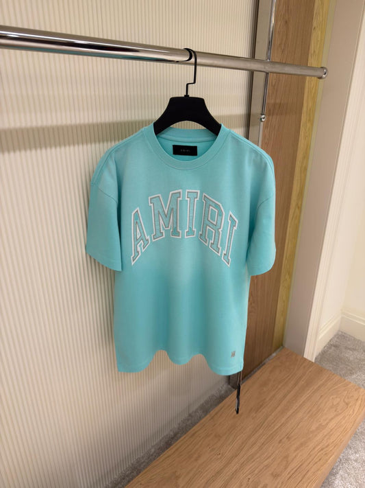 AMIRI Arch Logo T-Shirt – Aqua Blue