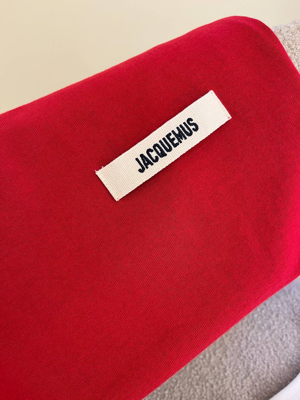Jacquemus Logo Patch Oversized T-Shirt  Red