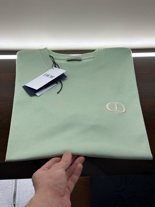 Dior Embroidered CD Icon T-Shirt – Mint Green
