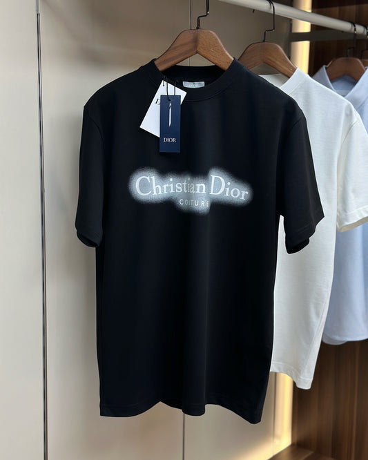 Christian Dior Couture Spray Logo Tee – Black Edition