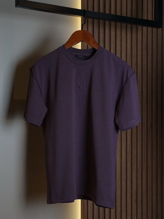Louis Vuitton Classic Purple Embossed LV Tee