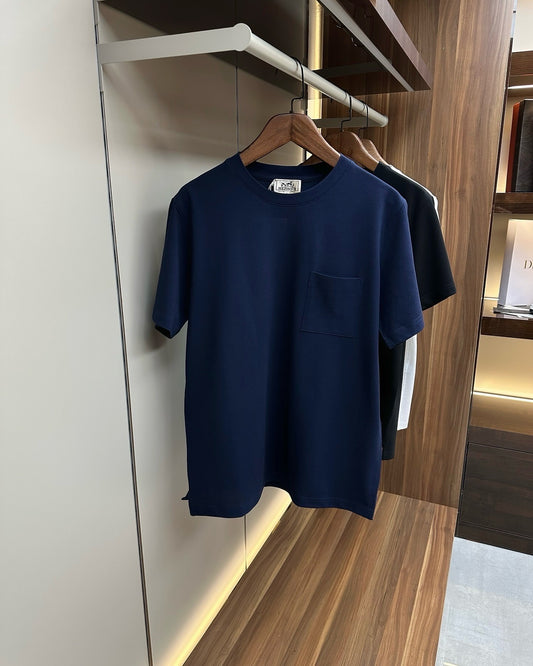 Hermès Navy Blue Pocket T-Shirt