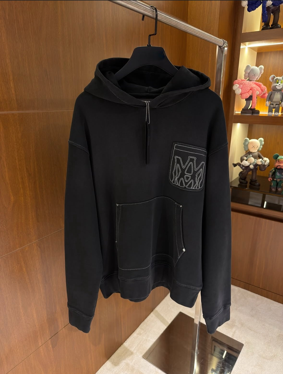 AMIRI outline-pocket hoodie