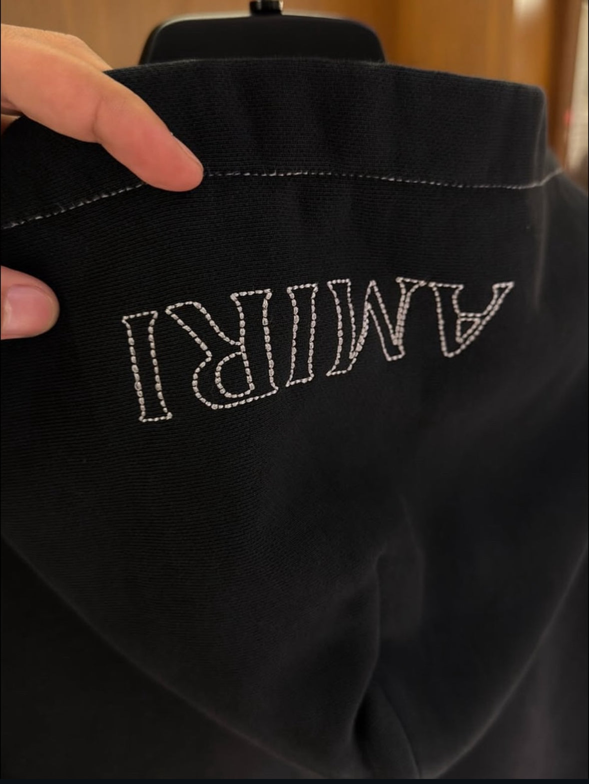 AMIRI outline-pocket hoodie