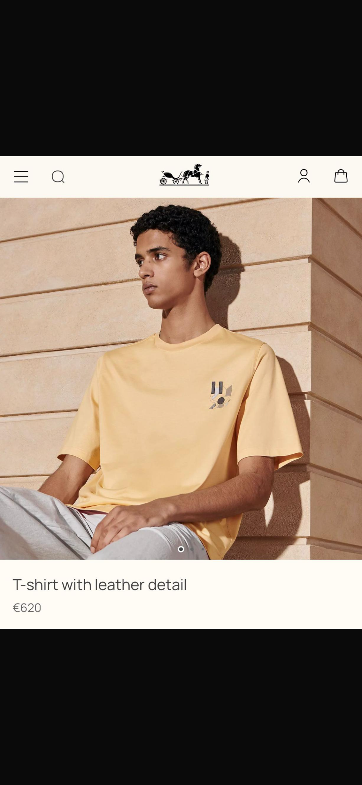 Hermès Geometric Motif T-Shirt – Mustard Yellow