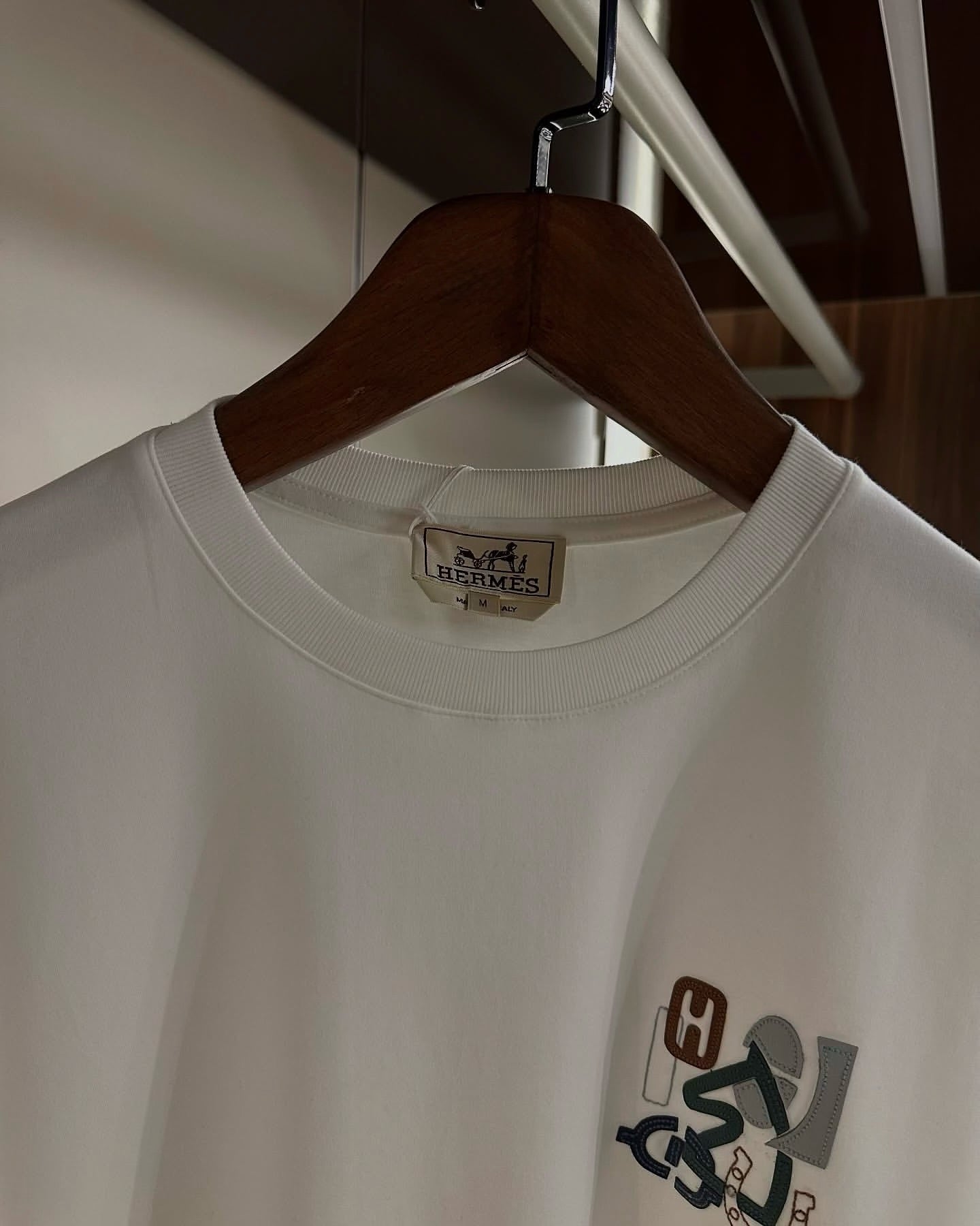 Hermès whiteGraphic Logo T-Shirt