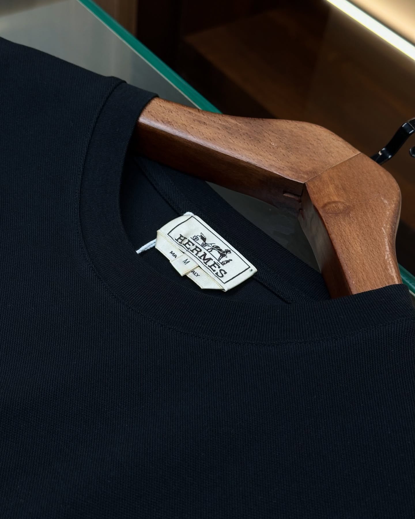 Hermès Black Signature Pocket T-Shirt