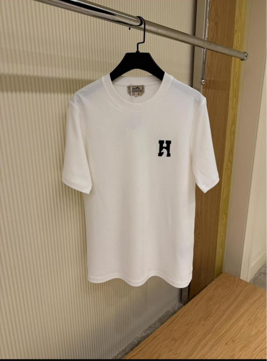 Hermès Classic “H” Logo T-Shirt – White