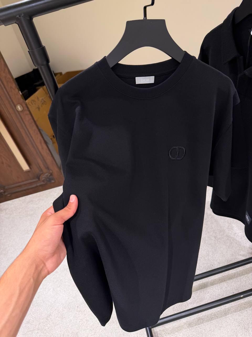 Dior Embroidered Logo T-Shirt – Black