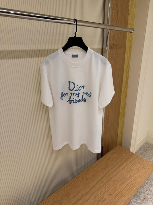 Dior “For My Real Friends” Embroidered T-Shirt – White