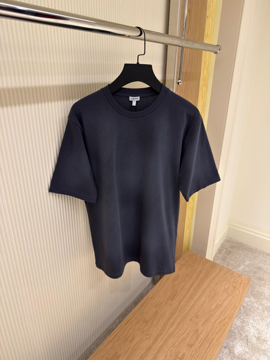 Loewe Navy Anagram Embroidered Sleeve T-Shirt