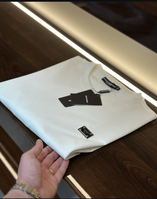 Dolce & Gabbana White Logo Patch T-Shirt (Oversize)