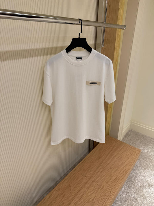 Jacquemus Le T-Shirt Patch Logo Tee – White