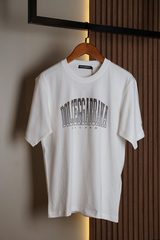 Dolce & Gabbana Milano Arch Logo T-Shirt – White