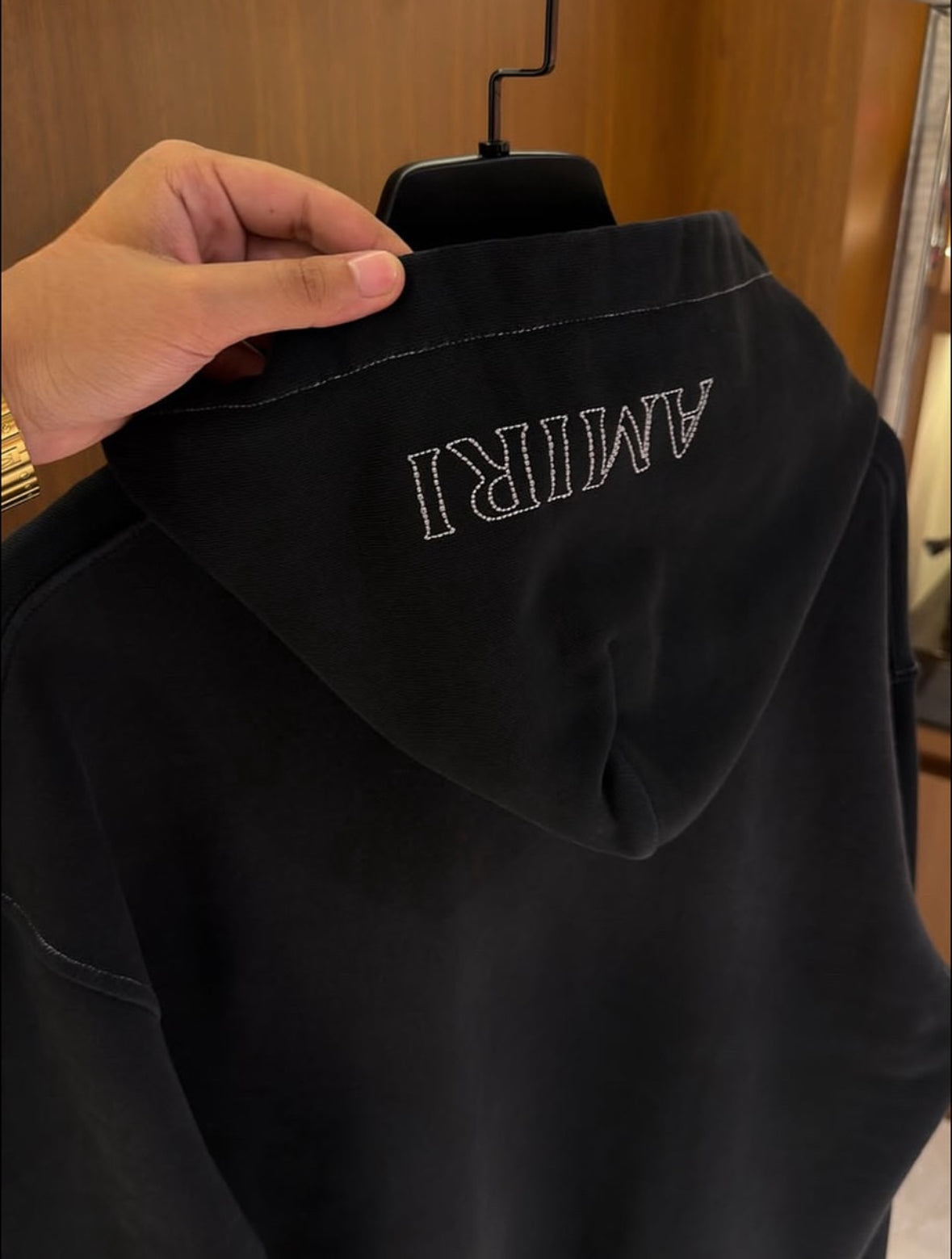 AMIRI outline-pocket hoodie