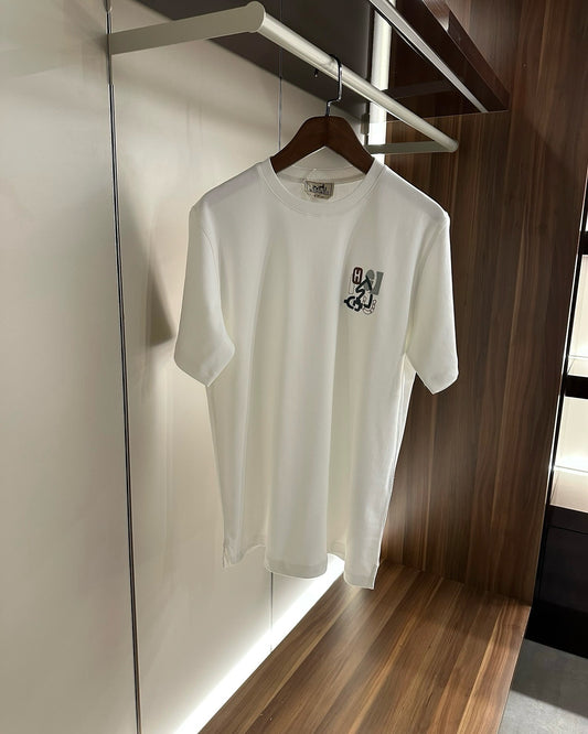 Hermès whiteGraphic Logo T-Shirt