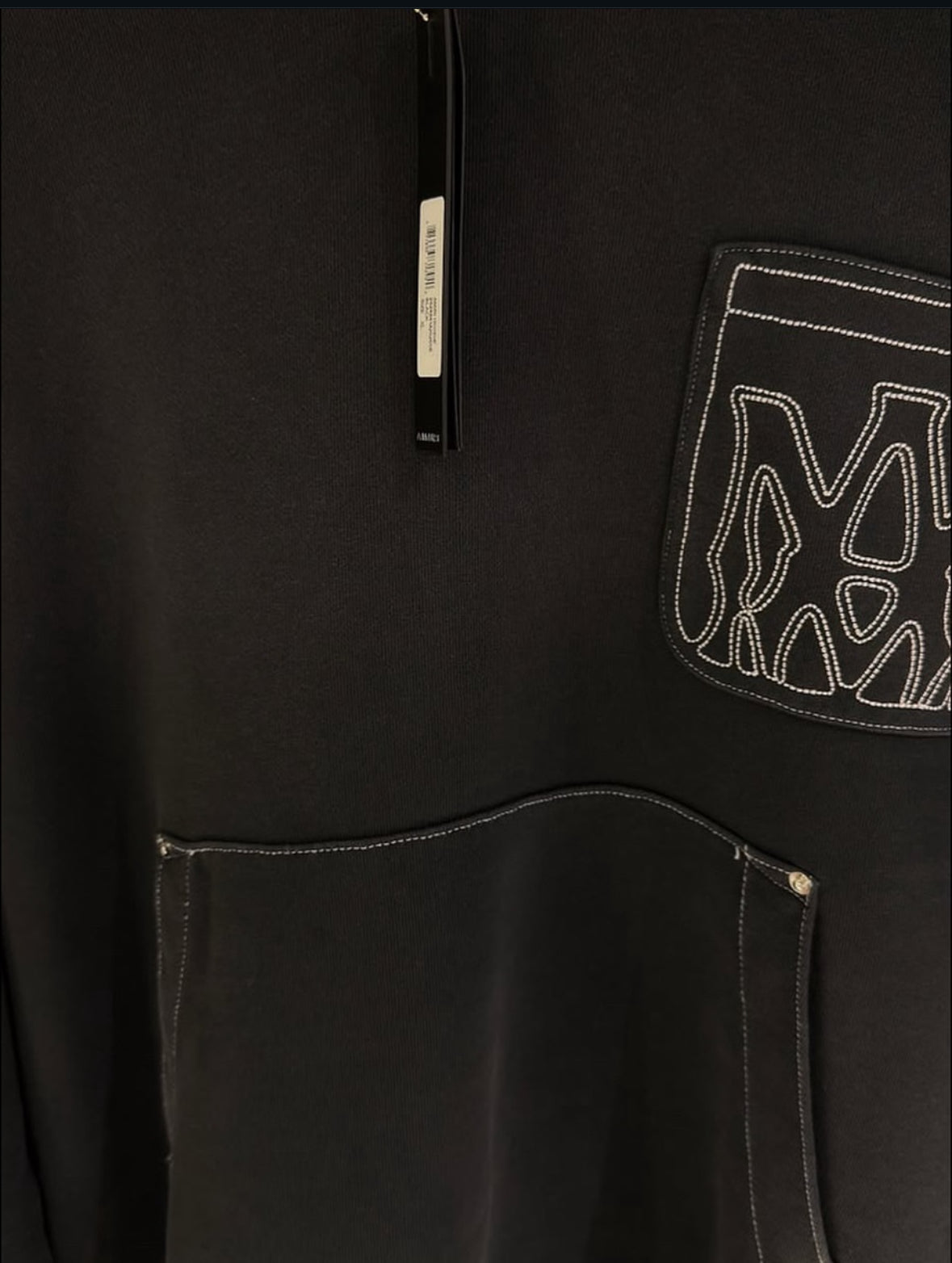 AMIRI outline-pocket hoodie