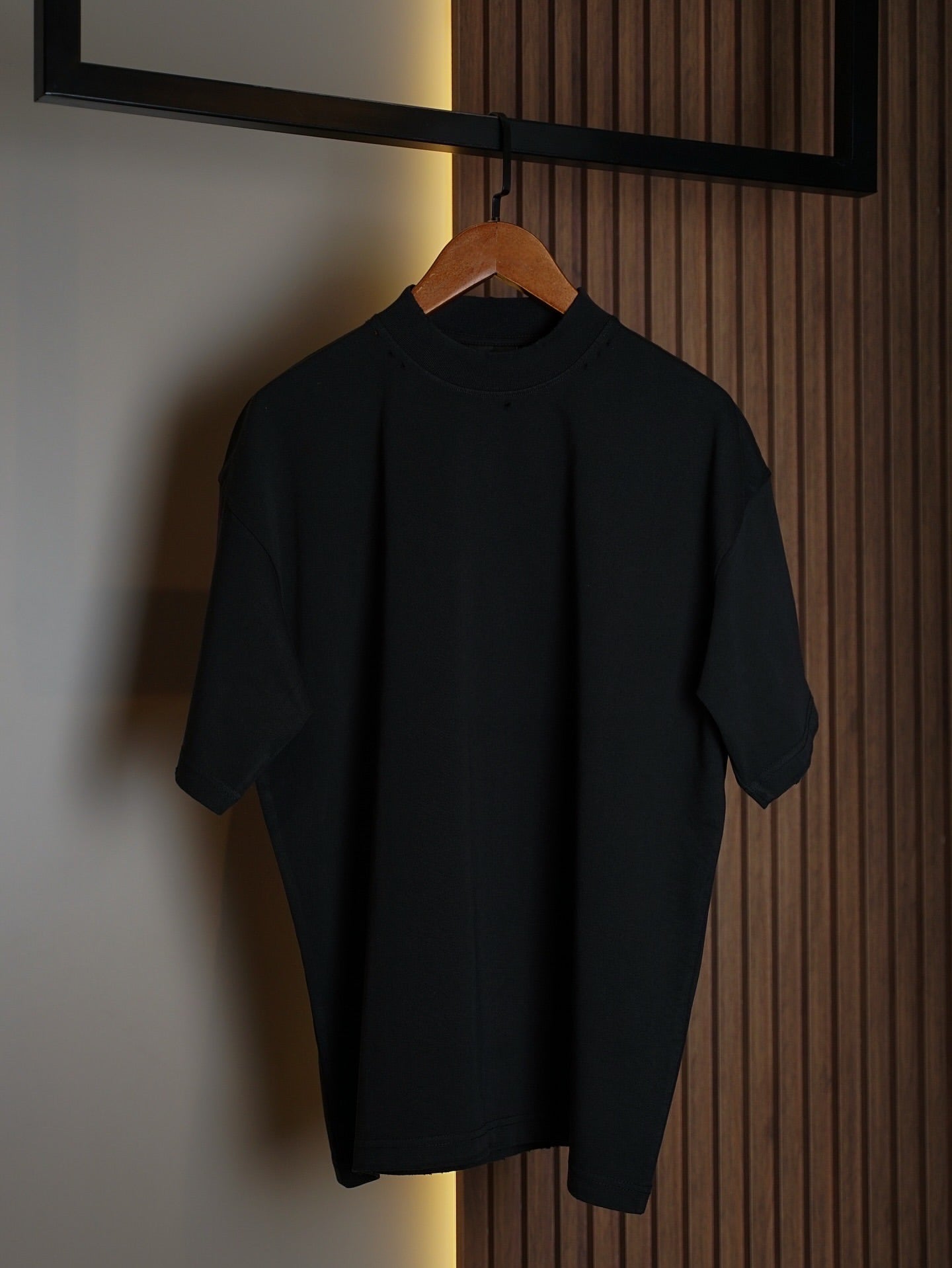 Balenciaga Black Distressed “VENICE” Tape Graphic T-Shirt