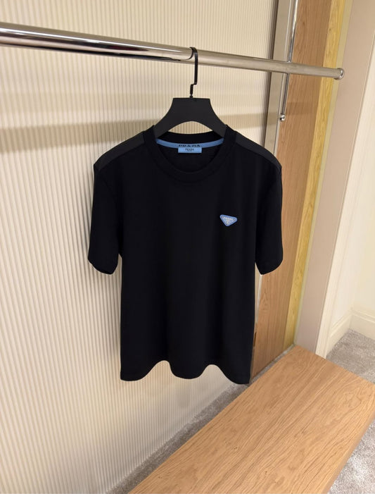 Prada Re-Nylon Triangle Logo T-Shirt – Black