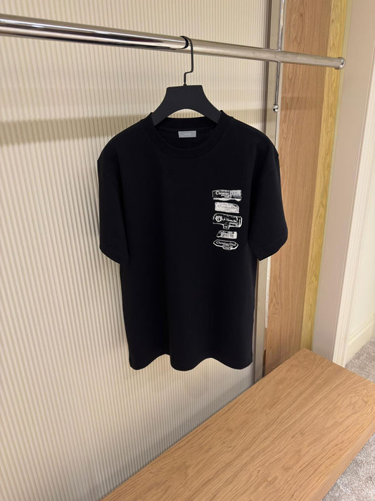 Christian Dior Black Logo Patch T-Shirt