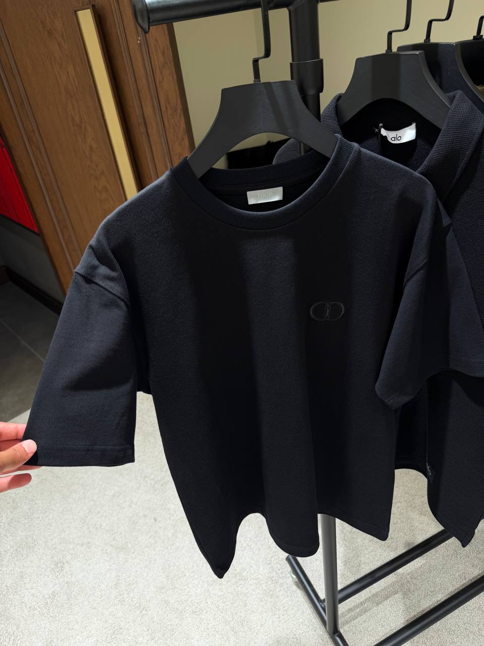 Dior Embroidered Logo T-Shirt – Black