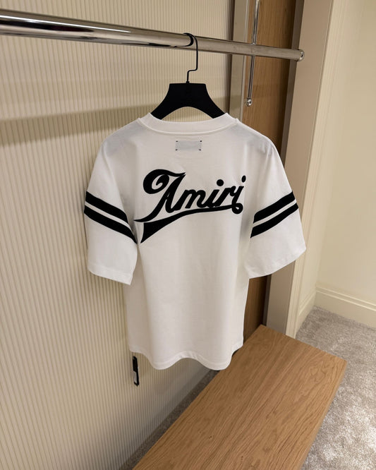 Amiri White Varsity Back Logo T-Shirt