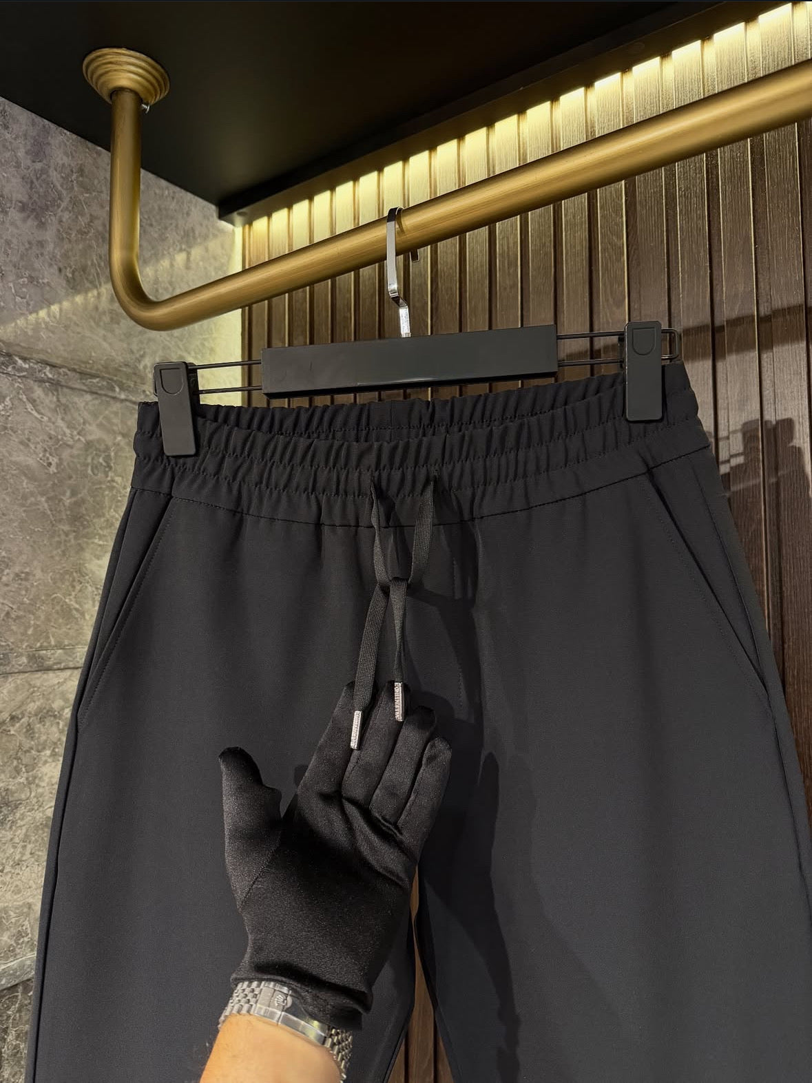 Valentino Black Technical Jogger Pants with Cargo Pocket & Logo Detailing