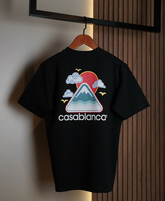Casablanca Black Graphic Mountain T-Shirt