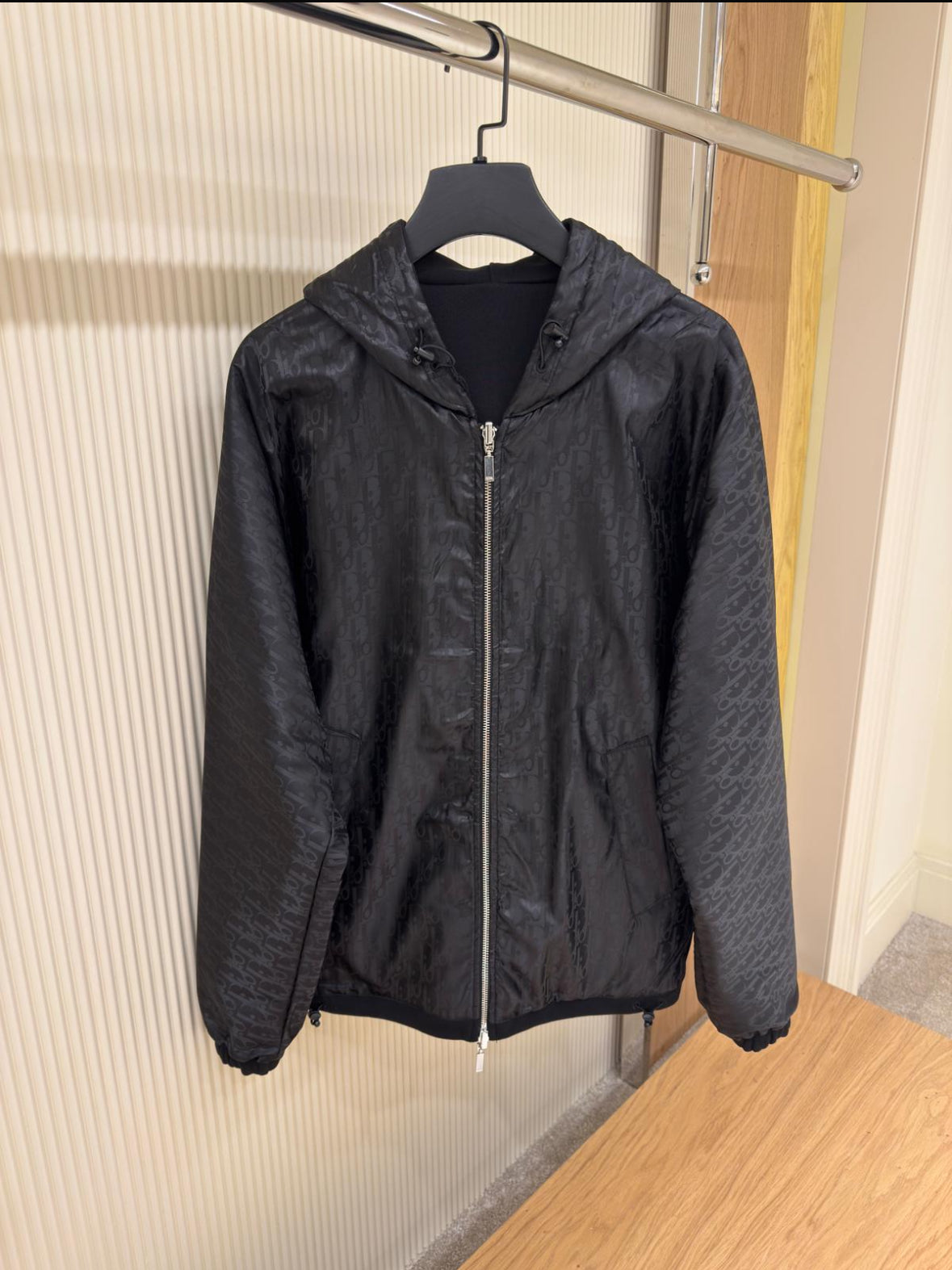 Double Face Reversible Zip Hoodie dior Black - CBLACK