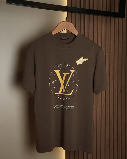 Louis Vuitton Rhinestone Logo Tee