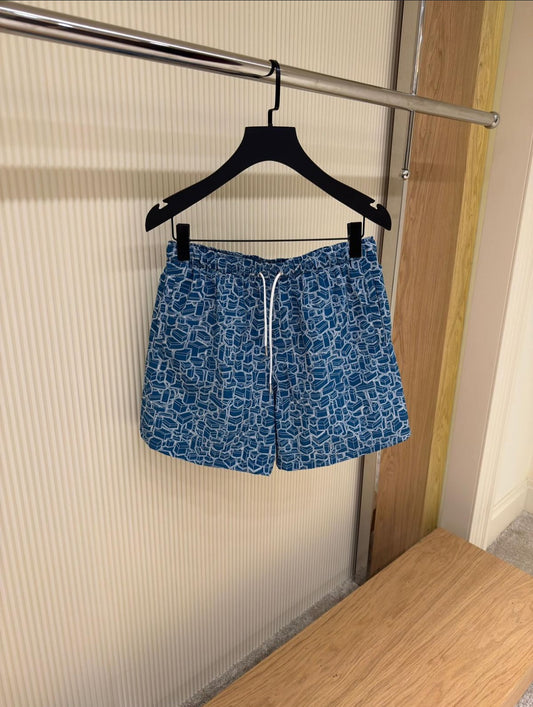 Hermès Azure Geometric Swim Shorts