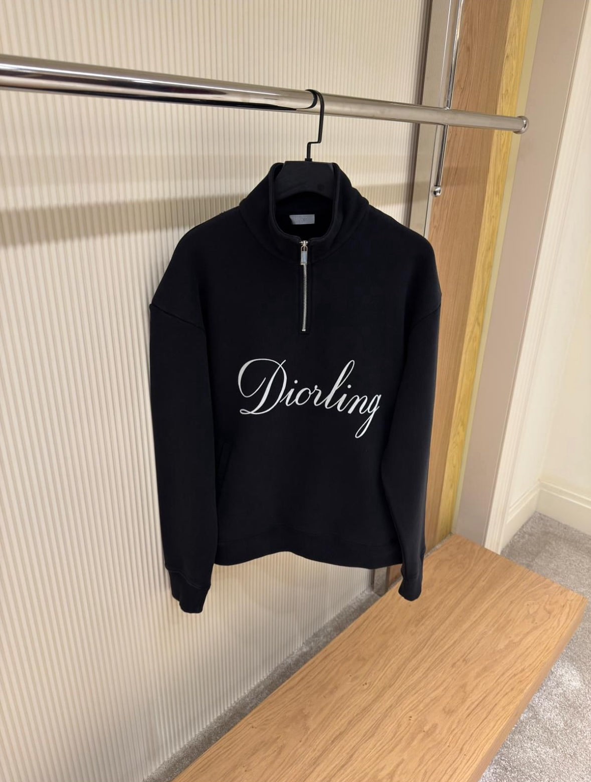 the Diorling Sweatshirt with Zipped Collar from the Dior Winter 2025 collection.