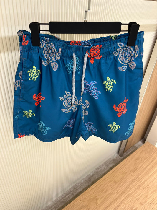 Vilebrequin Blue Swim Shorts – Turtle Print Edition
