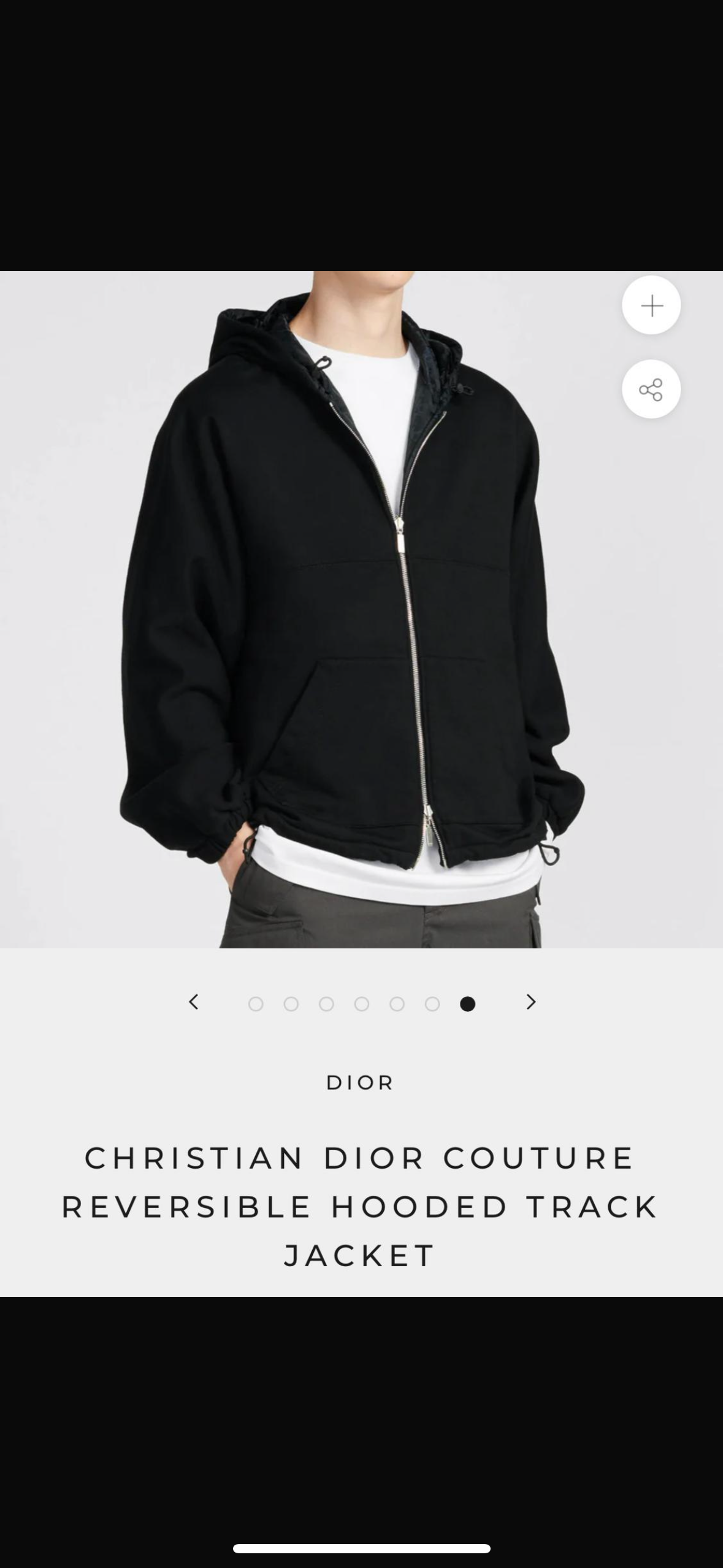Double Face Reversible Zip Hoodie dior Black - CBLACK