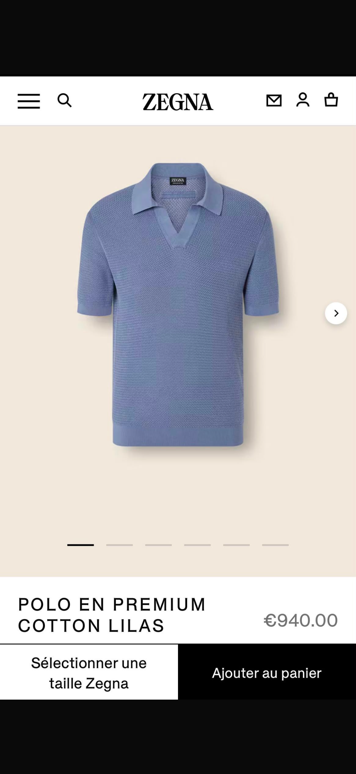 Zegna Textured Knit Polo Shirt – Sky Blue