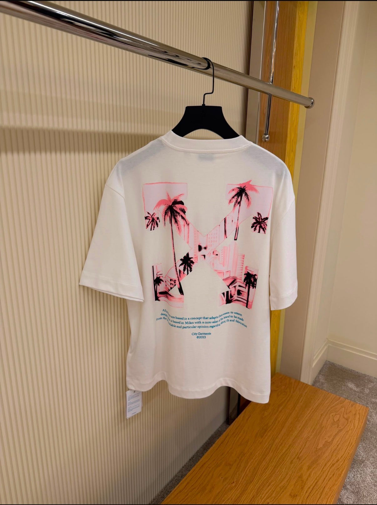 OFF-WHITE Palm Graphic Oversized T-Shirt | White