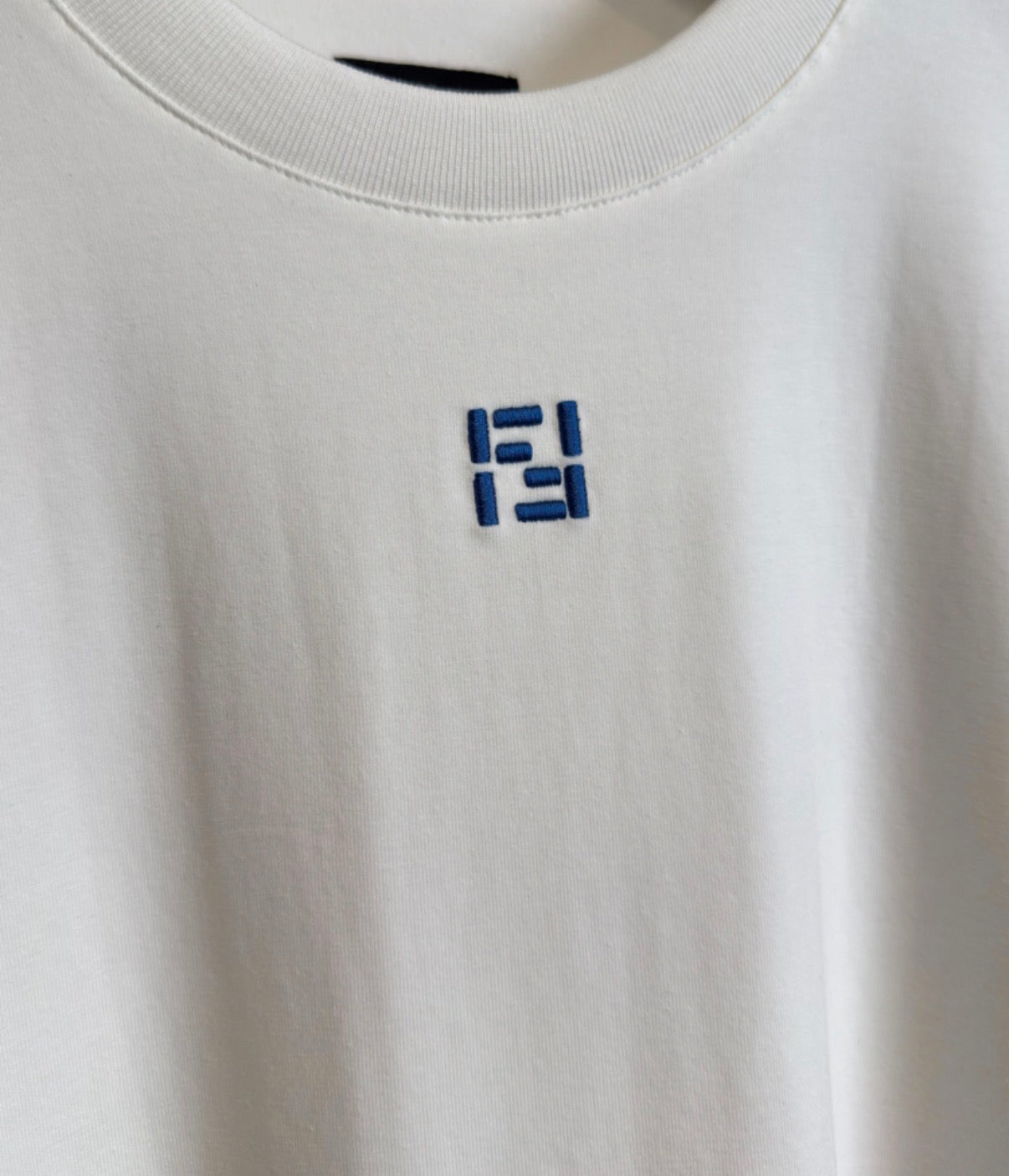 FENDI Minimal Logo Premium T-Shirt | White