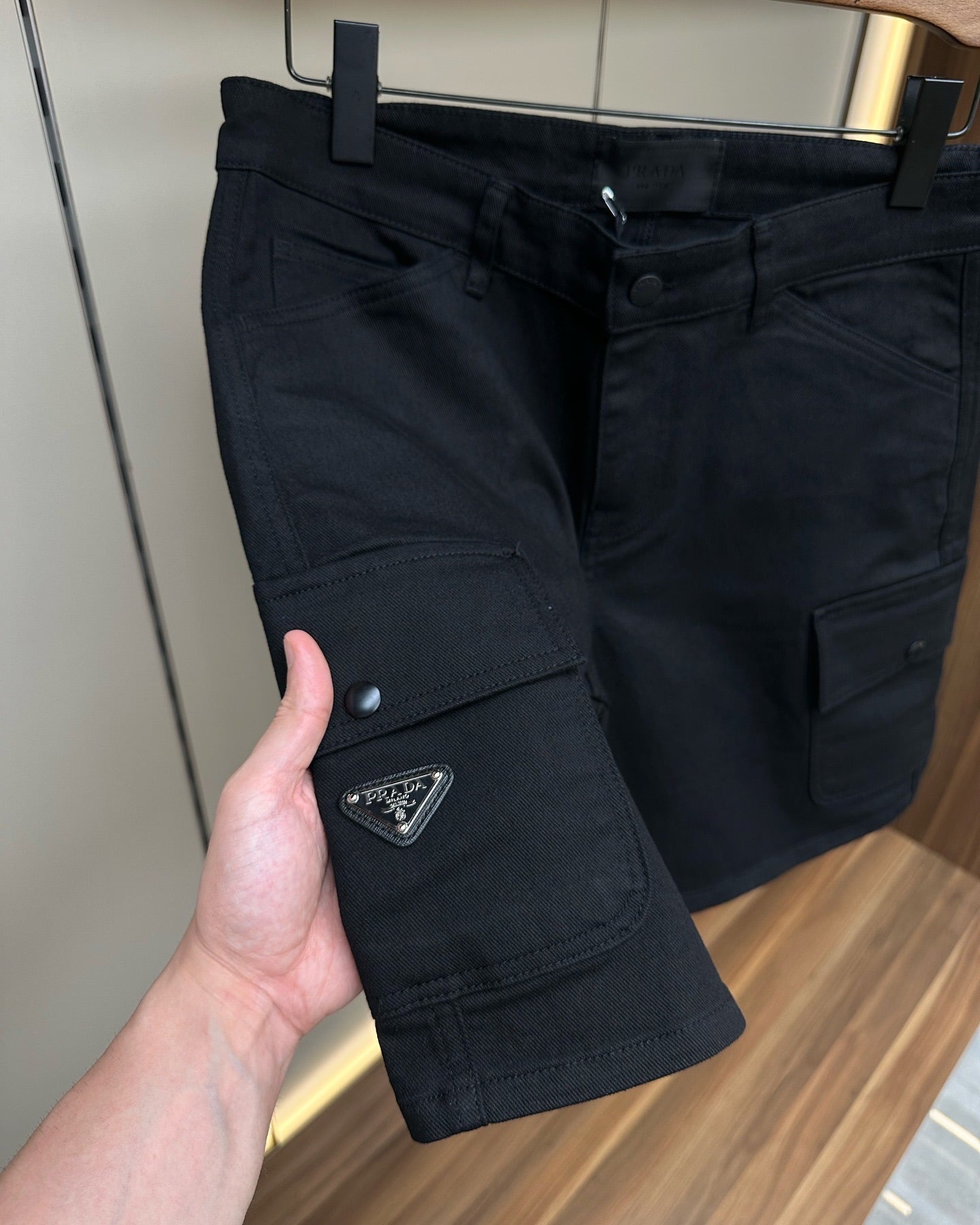 Prada Technical Cotton Bermuda Shorts – Black
