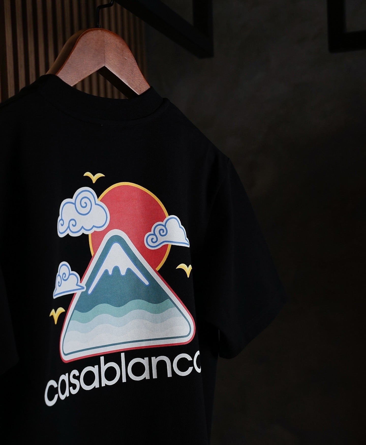 Casablanca Black Graphic Mountain T-Shirt