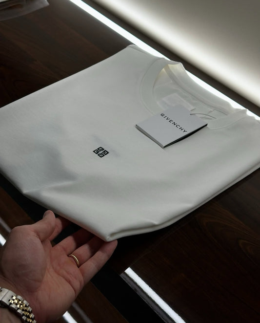 Givenchy Essential Logo Tee – White Minimal Edition