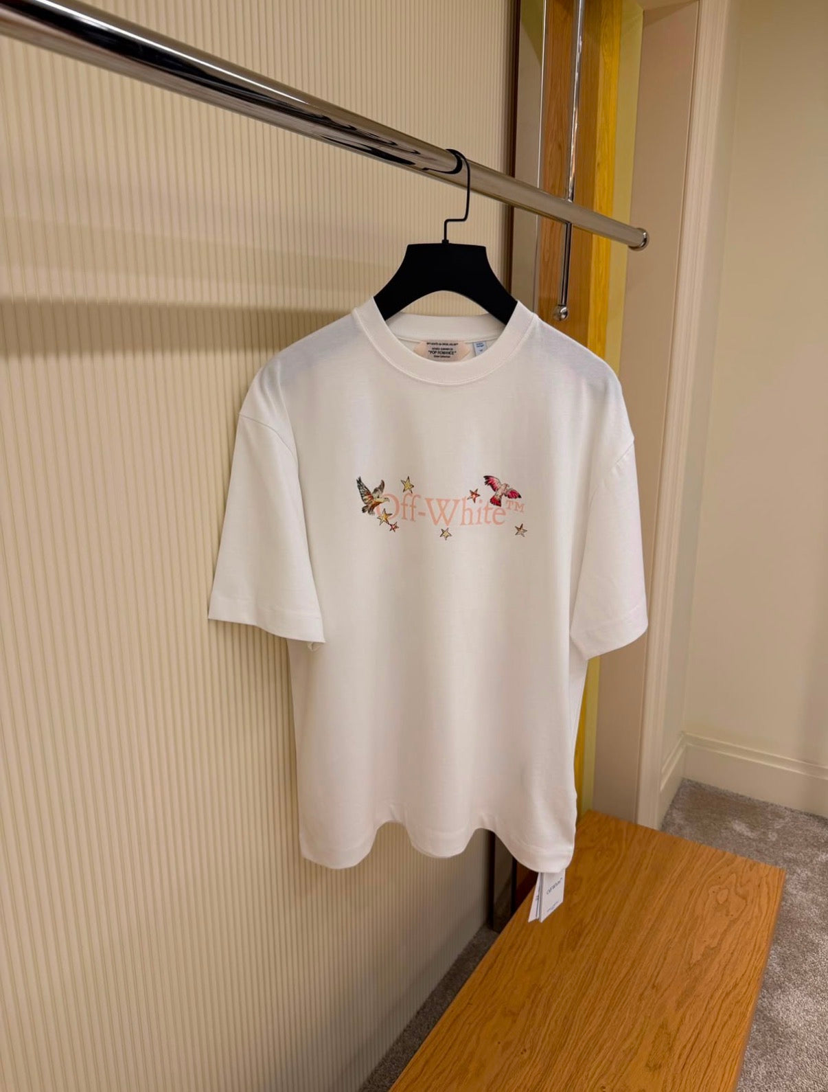 OFF-WHITE Eagle Graphic Oversized T-Shirt | White