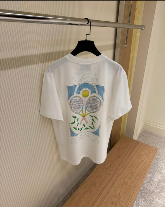 Casablanca White “Tennis Club” Graphic T-Shirt