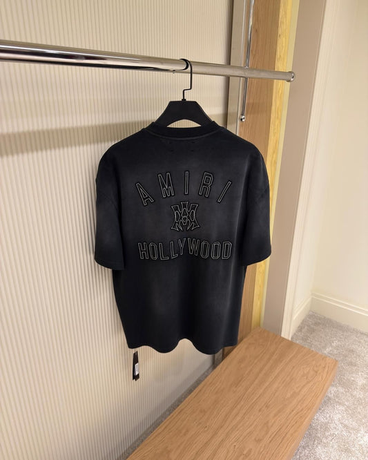 AMIRI Black Hollywood Logo Oversized T-Shirt