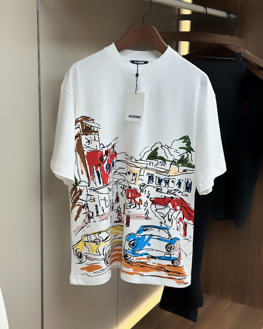 Jacquemus Riviera Sketch T-Shirt White (Oversize)