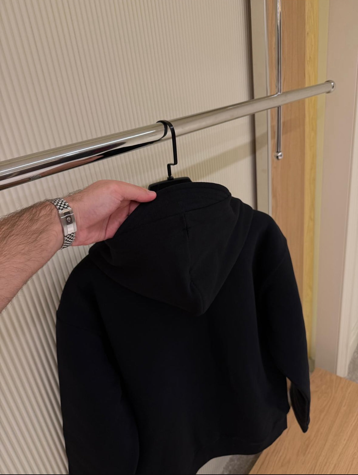 the CELINE Zipped Quilted Hoodie in Cotton Fleece.