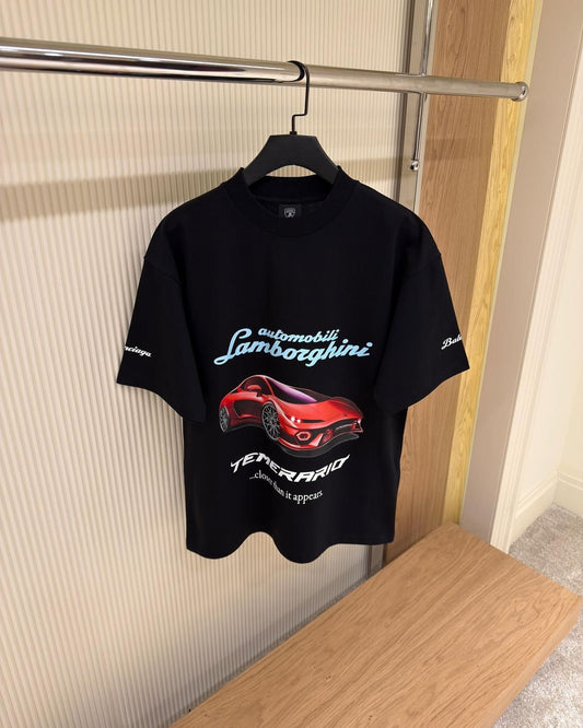 Balenciaga x Lamborghini “Temerario” Graphic T-Shirt – Black
